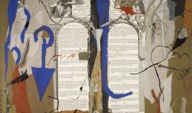 Tapisserie “Dans le sens de liberté” de Richard Texier (détail sur le texte de la déclaration des droits de l'homme et du citoyen) )